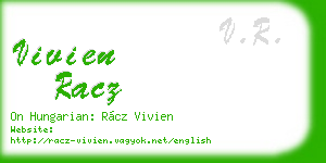vivien racz business card